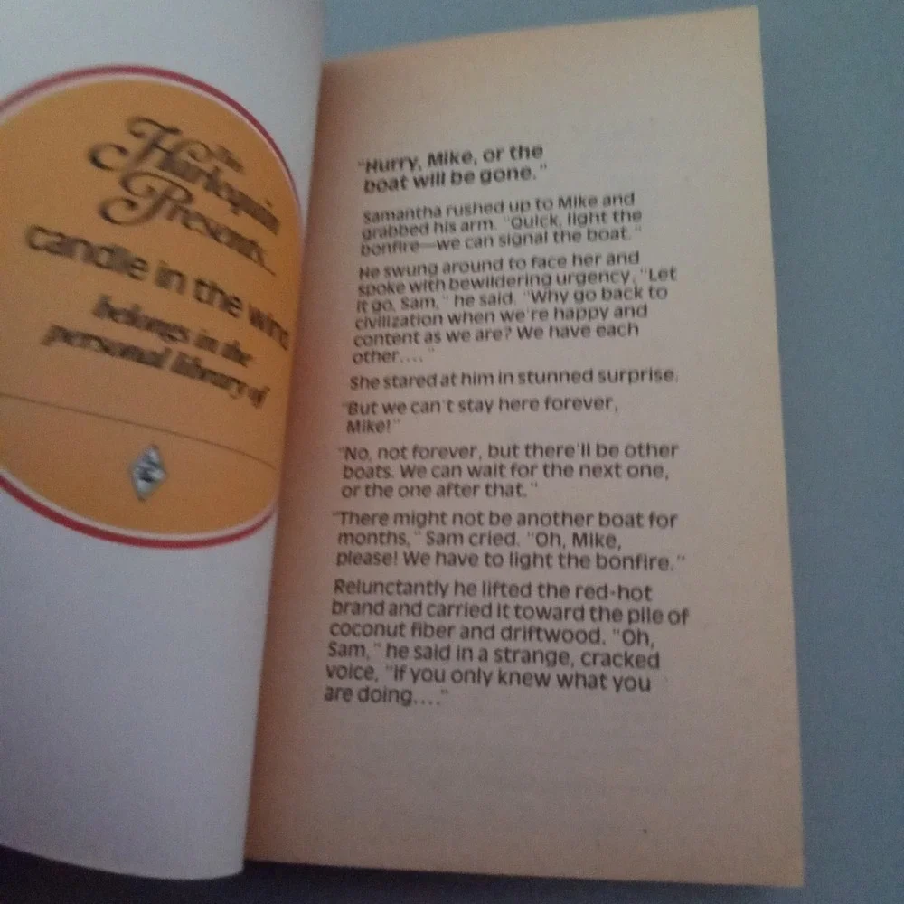 Harlequin Presents Candle in the Wind Sally Wentworth Vintage Romance Book 372
